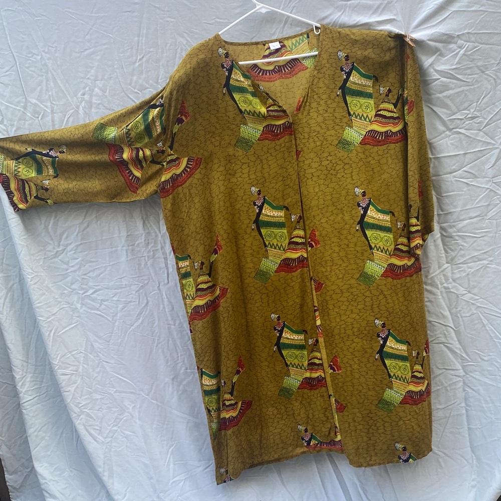 Mustard Yellow Patterned Tunic Top